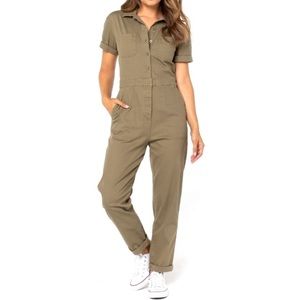 🛍SOLD🛍NEW Celebrity Pink Olive Green Boilersuit Jumpsuit Size XS